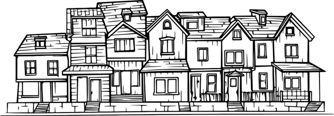 Handdrawn density housing drawing