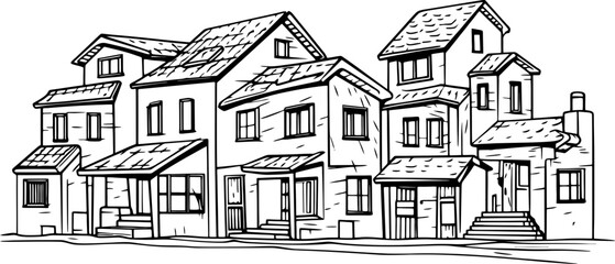 Handdrawn density housing drawing