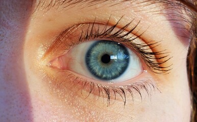 close up of a female eye