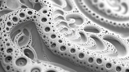 Obraz premium Abstract White Fractal Pattern