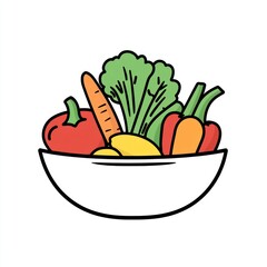 Colorful vegetables in a bowl