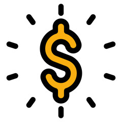 Dollar Sign Icons For Design Elements 