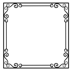 square frames with floral ornament