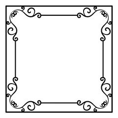 square frames with floral ornament