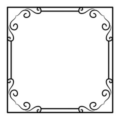 square frames with floral ornament