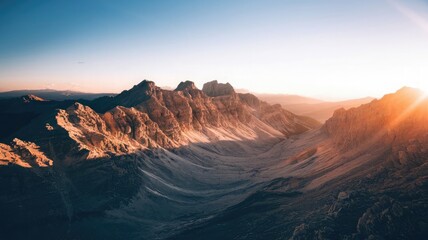 Fototapeta premium Majestic Mountain Range at Sunrise