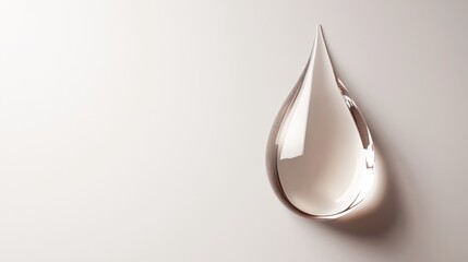 Cosmetic oil or Cosmetic Essence Liquid drop on a white background, 3d rendering,