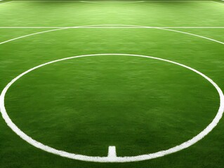 Obraz premium Indoor futsal court with artificial turf.