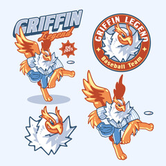Griffin Baseball Mascot Character