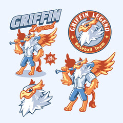 Griffin Baseball Mascot Character