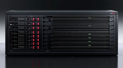 High-Tech Server Room: Powerful Data Center Network and Computing System