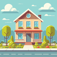 Naklejka premium vector image of house design