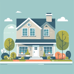 Fototapeta premium vector image of house design