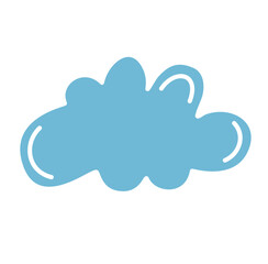 Obraz premium Blue cloud vector