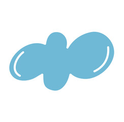 Blue cloud vector