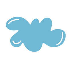 Blue cloud vector