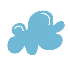 Blue cloud vector