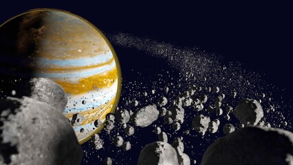 Asteroids belt Jupiter