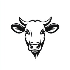 Vector illustration of a cow's head