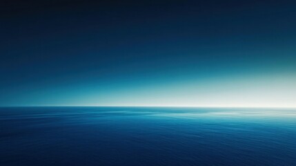 A stunning photo of a bright blue sky with no clouds, featuring the sun's intense light and a smooth gradient of vibrant blues.