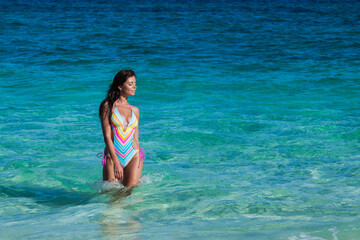 bikini woman near the sea