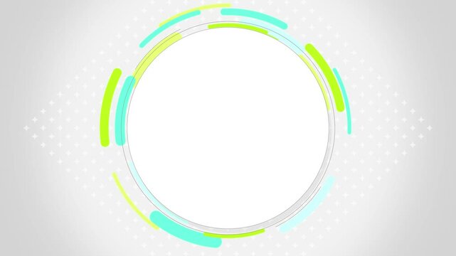 ポップな円形のタイトルバック