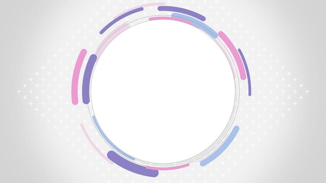 ポップな円形のタイトルバック