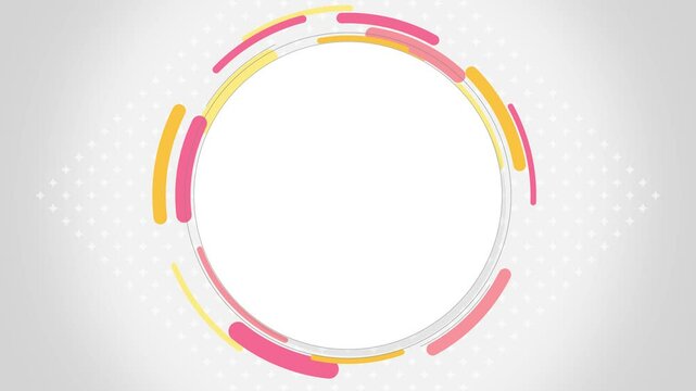 ポップな円形のタイトルバック