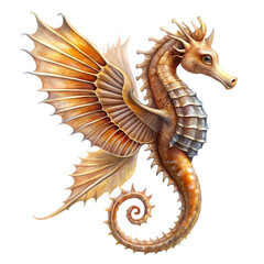 Fototapeta premium Sea horse with wings