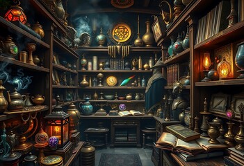 Mystical Alchemist's Study: A Darkly Romantic Antique Collection