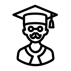professor outline icon