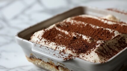 Delicious Layers of Classic Italian Tiramisu with Coffee Soaking