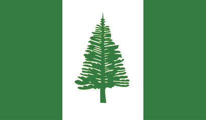 Naklejka premium High detailed flag of Norfolk Island. National Norfolk Island flag. 3D illustration.