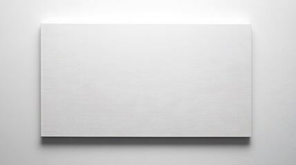 Fototapeta premium White textured rectangular canvas on display