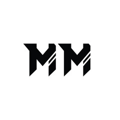 MM monogram logo design letter text name symbol monochrome logotype alphabet character simple logo