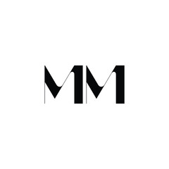 MM monogram logo design letter text name symbol monochrome logotype alphabet character simple logo