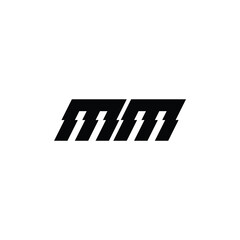 MM monogram logo design letter text name symbol monochrome logotype alphabet character simple logo