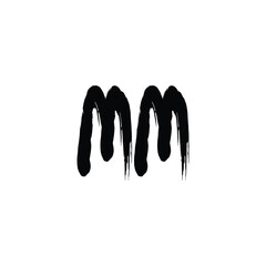 MM monogram logo design letter text name symbol monochrome logotype alphabet character simple logo