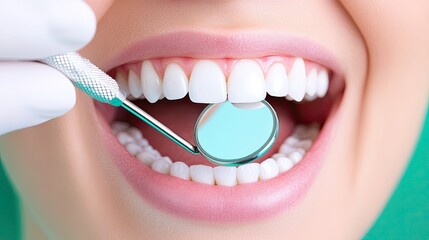 Dental checkup procedure dentist office oral health clinical environment close-up view preventive care