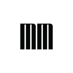 MM monogram logo design letter text name symbol monochrome logotype alphabet character simple logo