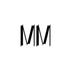 MM monogram logo design letter text name symbol monochrome logotype alphabet character simple logo