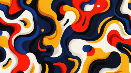 Colorful abstract pattern with flowing shapes