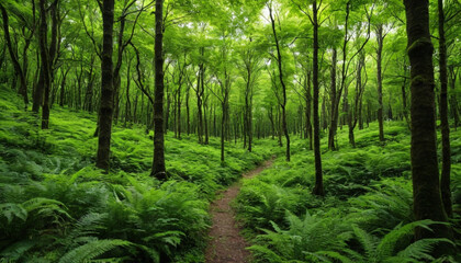 Obraz premium lush green forest