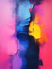 Abstract colorful paint strokes.