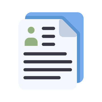 biodata cv flat icon