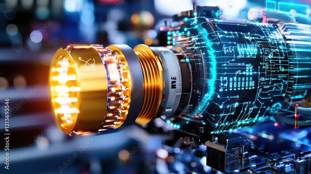 Aufkleber detailed close up of thermal system showcasing advanced technology and circuitry. image highlights i