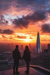 Fototapeta premium Roof Sunset Viewers