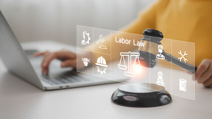 Construction law. Labor law concept.