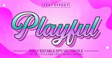 Playful font Text effect editable