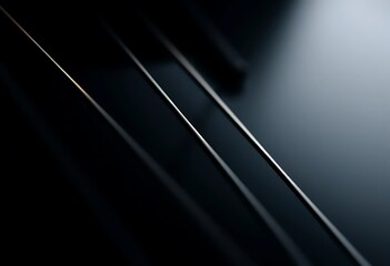 Sleek Metal Lines: Abstract Dark Minimalist Design